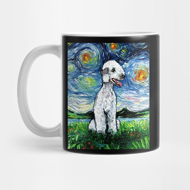 Bedlington Terrier Night by sagittariusgallery